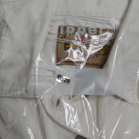 Territory Ahead Womens Denim Jacket XL Plus White 90s Vintage Jeans Hong Kong - Picture 9 of 9